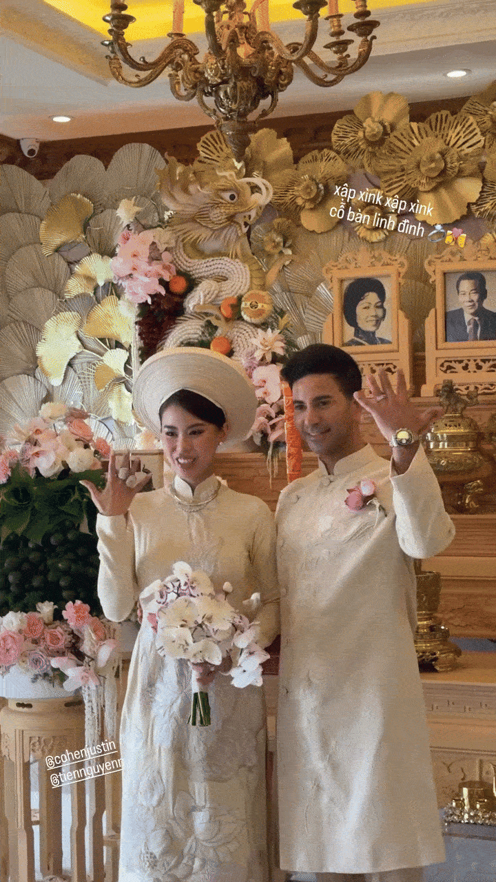 Cận cảnh nghi thức lễ gia tiên của Tiên Nguyễn và chồng gốc Dubai trong "siêu đám cưới"- Ảnh 3. Cận cảnh nghi thức lễ gia tiên của Tiên Nguyễn và chồng gốc Dubai trong "siêu đám cưới"- Ảnh 3.