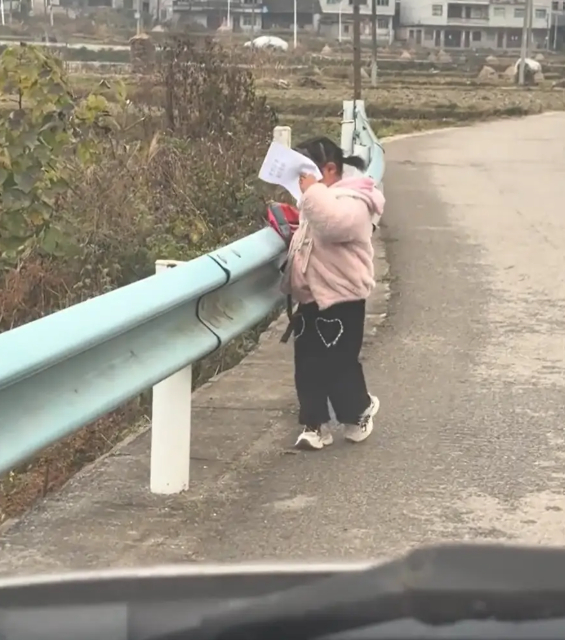 Hàng nghìn cư dân mạng cười ngất khi biết lý do bé gái trong ảnh lấy vở che mặt!- Ảnh 1.