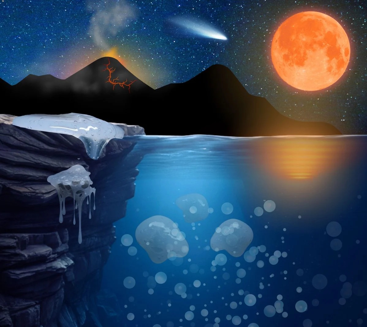 Một cấu trúc giống gel có thể đã tạo ra sự sống trên Trái Đất- Ảnh 1. Một cấu trúc giống gel có thể đã tạo ra sự sống trên Trái Đất- Ảnh 1.