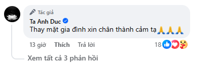Anh Đức đau lòng báo tin người thân qua đời, Midu - Ốc Thanh Vân cùng dàn sao chia buồn- Ảnh 5. Anh Đức đau lòng báo tin người thân qua đời, Midu - Ốc Thanh Vân cùng dàn sao chia buồn- Ảnh 5.