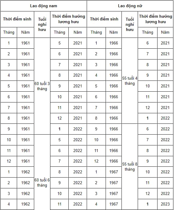 Bảng tính tuổi nghỉ hưu theo năm sinh mới nhất năm 2025- Ảnh 1.