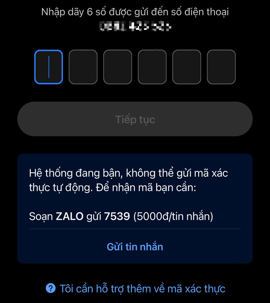 Người dùng ngỡ ngàng khi tạo tài khoản Zalo, lấy lại mật khẩu bị mất phí- Ảnh 1.