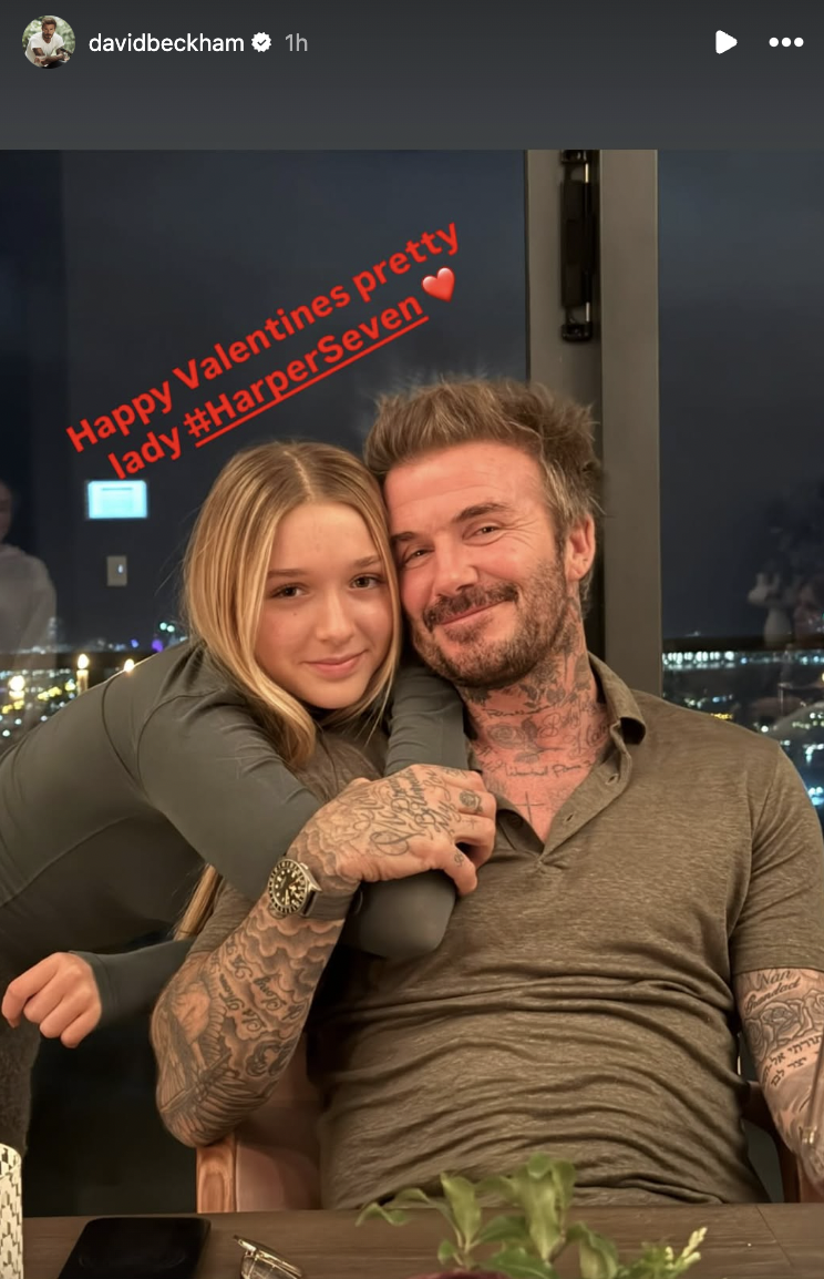 Beckham tung ảnh với con gái Harper ngày Valentine gây khó hiểu, xem những story tiếp theo mới rõ tấm lòng siêu sao- Ảnh 1.