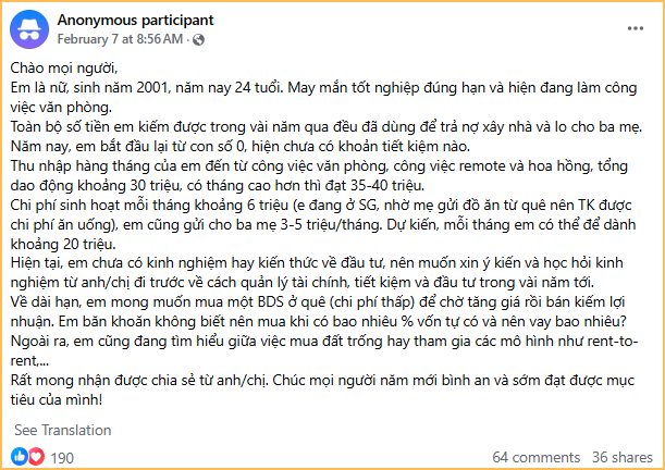 Chấp nhận kh&ocirc;ng c&oacute; tiền tiết kiệm d&ugrave; chi ti&ecirc;u d&egrave; sẻn, phải l&agrave;m xong việc n&agrave;y mới d&aacute;m để d&agrave;nh tiền cho bản th&acirc;n- Ảnh 2.