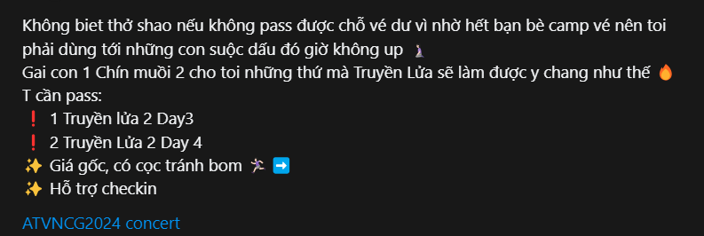 1 tháng trước concert Anh Trai Vượt Ngàn Chông Gai Day 3 và 4: Tình trạng pass vé tràn lan, cắt lỗ cũng khó bán- Ảnh 3.