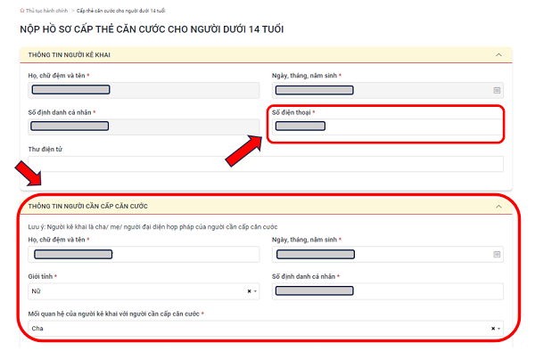 Cách nộp hồ sơ online cấp thẻ Căn cước cho trẻ em dưới 14 tuổi- Ảnh 8.