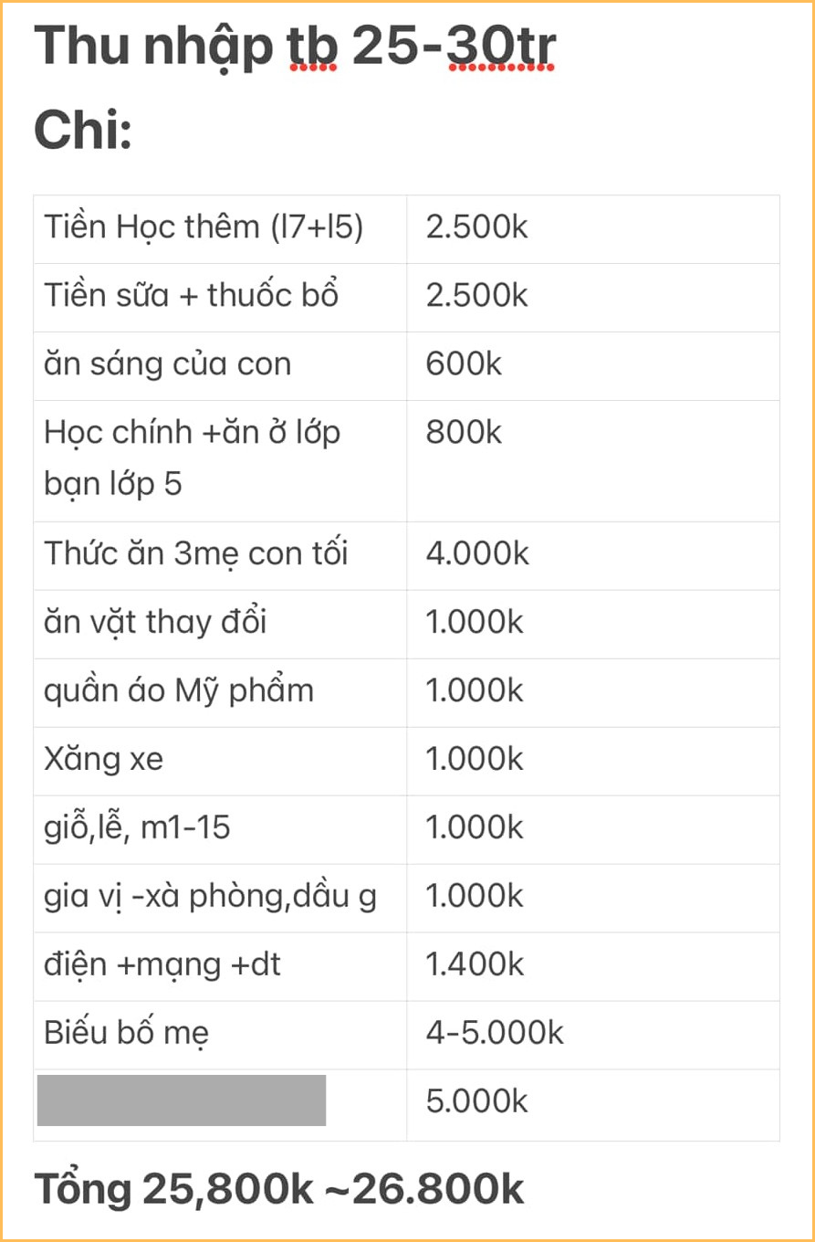 Bảng chi tiêu của mẹ 2 con khiến dân mạng trầm trồ: Thu nhập chừng đó mà làm được thế này là quá khéo!- Ảnh 1.