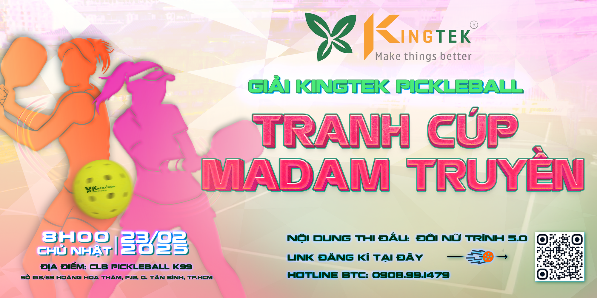 Khởi tranh giải Kingtek Pickleball - Tranh Cúp Madam Truyền- Ảnh 1.