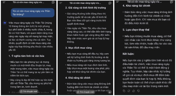 "Có nên mua vàng ngày vía Thần Tài không?" - Câu trả lời của ChatGPT và DeepSeek gây bất ngờ- Ảnh 2.