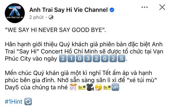 Concert Anh Trai Say Hi Day 5 sẽ có quy mô lịch sử, ẩn ý 1 điều khiến fan bối rối- Ảnh 2.