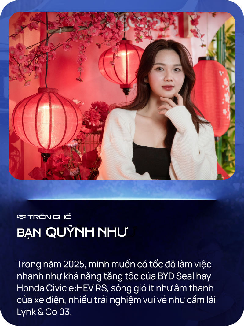 Tân Tỵ Quỳnh Như và thử thách lần đầu Trên Ghế: Review bản thân và ước mơ cho Ất Tỵ qua các mẫu xe ưng nhất tại Việt Nam- Ảnh 3.