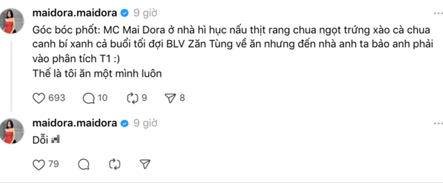 Mai Dora hậm hực, nửa đêm đăng trạng thái 