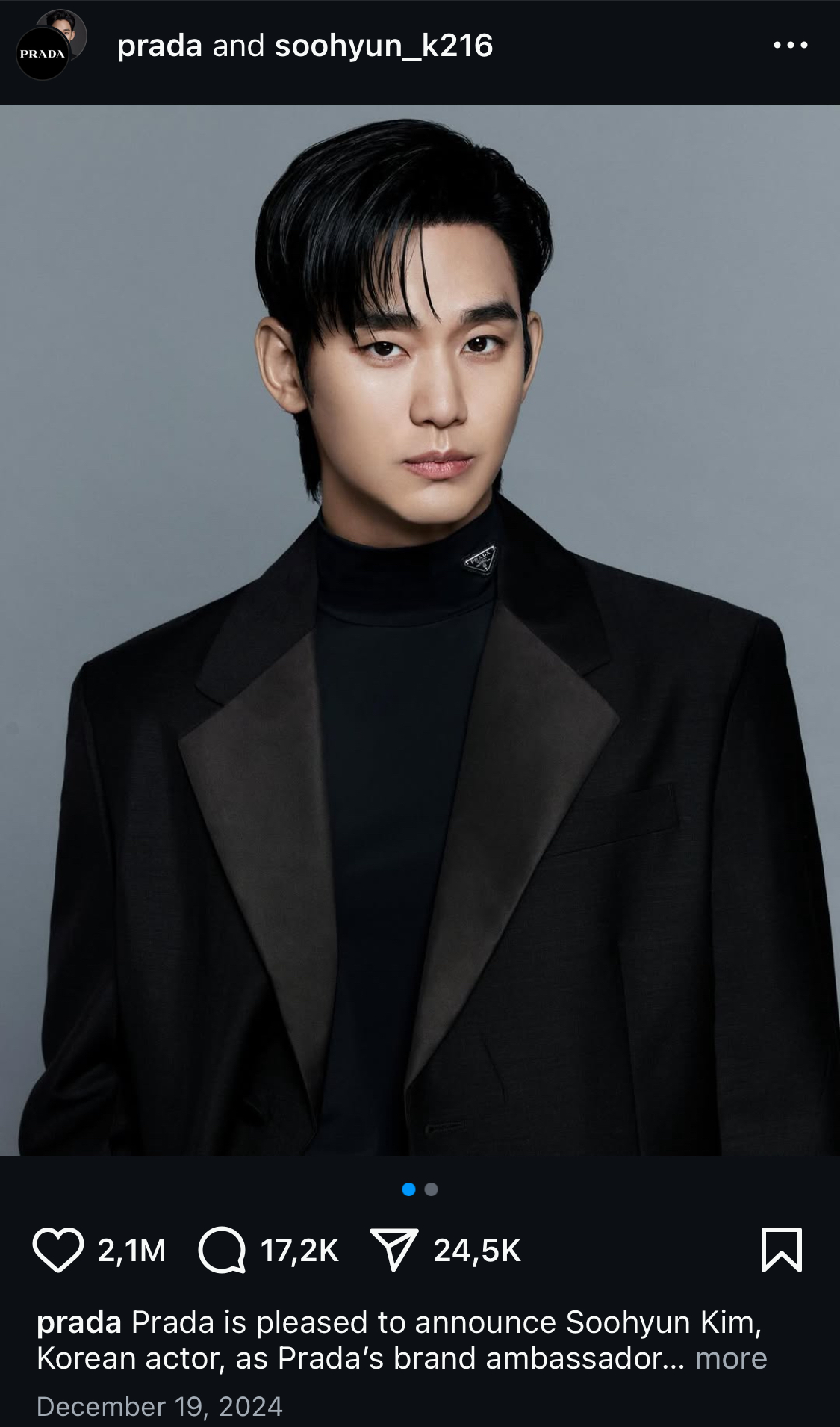 Kim Soo Hyun và Prada: Ai "ám" ai?- Ảnh 1.