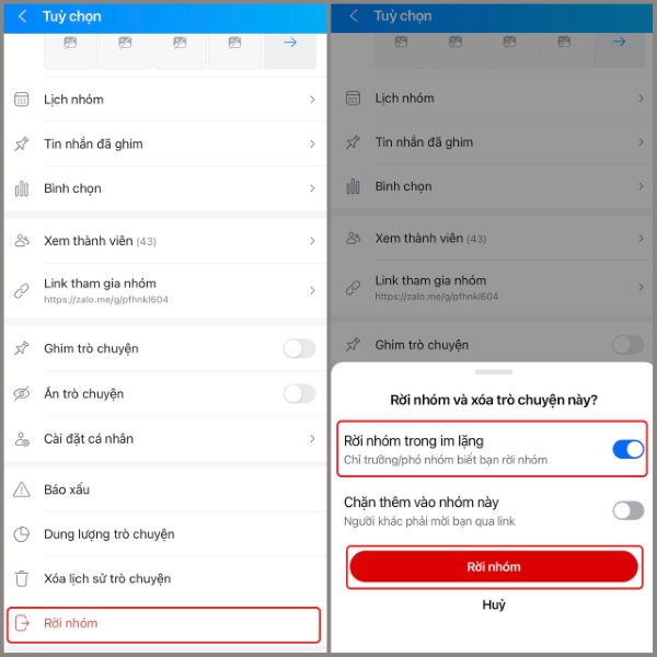 Cách rời nhóm Zalo trong im lặng mà không ai biết- Ảnh 2.