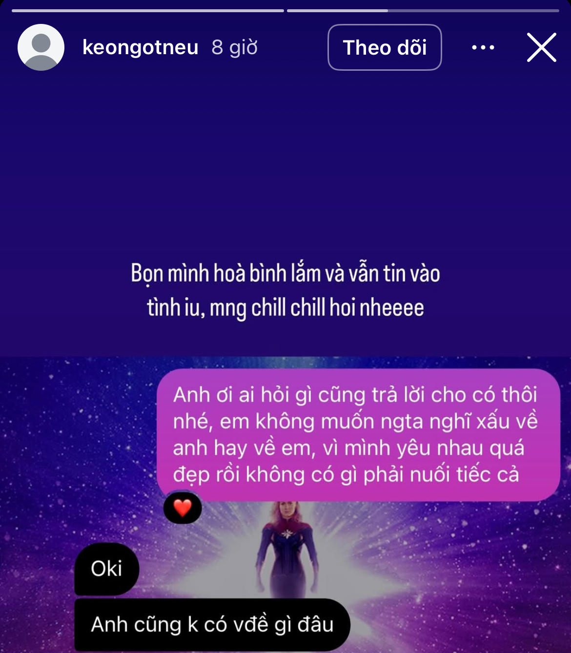 Giữa làn sóng tan vỡ, 1 cặp đôi bỗng thông báo kết thúc mối tình 3 năm vì “yêu nhau xong rồi”- Ảnh 3. Giữa làn sóng tan vỡ, 1 cặp đôi bỗng thông báo kết thúc mối tình 3 năm vì “yêu nhau xong rồi”- Ảnh 3.