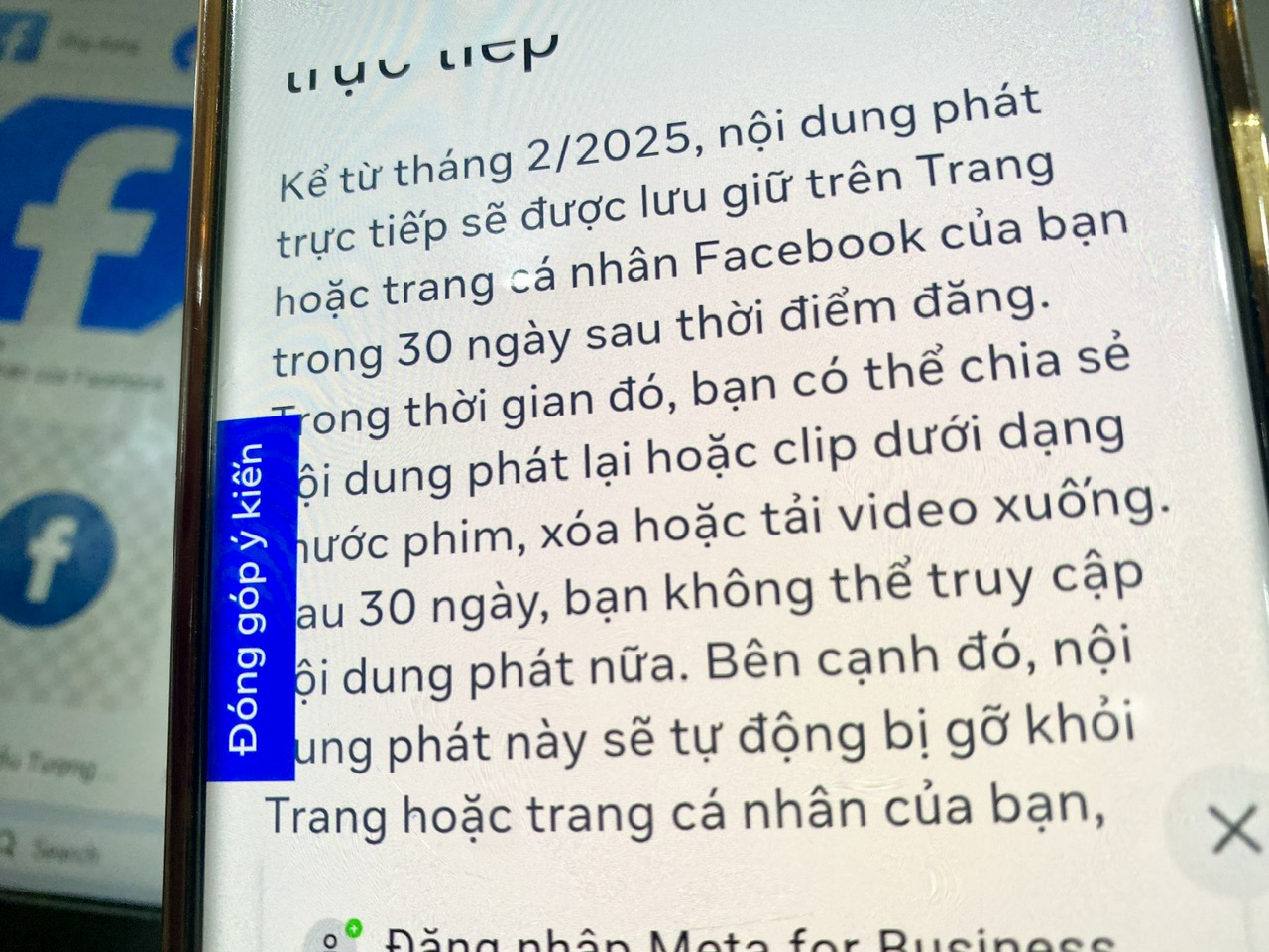 Facebook tự động gỡ video livestream sau 30 ngày, người dùng Việt Nam nói gì?- Ảnh 1.