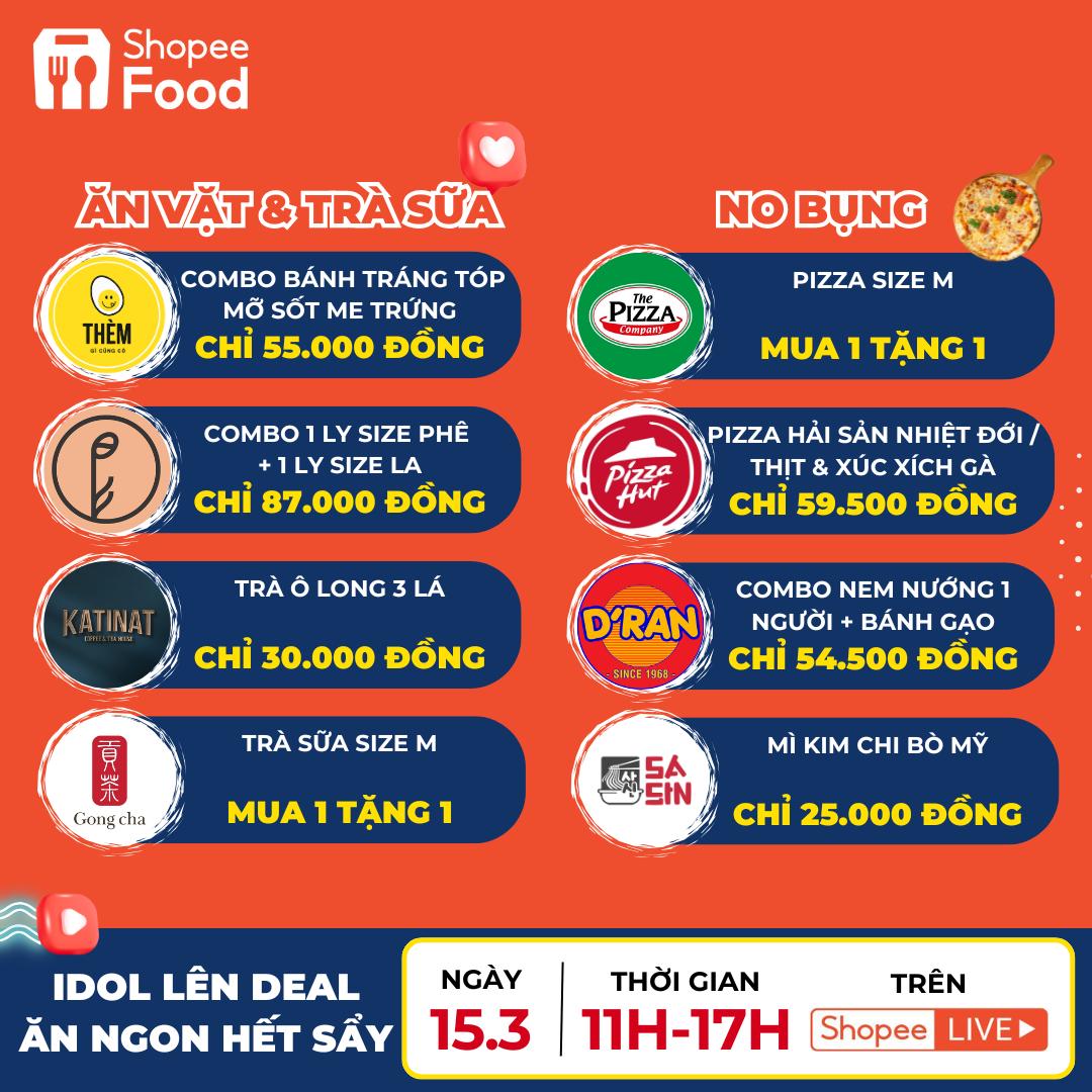 “Cơn bão” ShopeeFood livestream 15.3 đổ bộ: Toàn các thương hiệu “hot” The 350F, Xôi Mềm, KATINAT, Phê La,...- Ảnh 5.