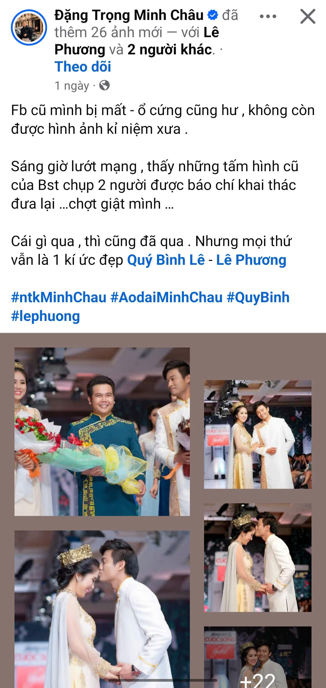 Một nhà thiết kế nổi tiếng bị chỉ trích vì đăng hình ảnh nhạy cảm của Quý Bình – Lê Phương- Ảnh 2.