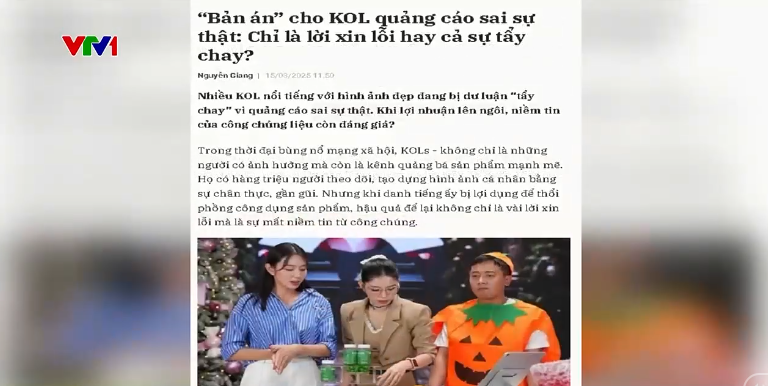 Drama mẹ Bắp, Phạm Thoại và lùm xùm “bộ ba” Chị Em Rọt xuất hiện trên bản tin thời sự VTV- Ảnh 2.