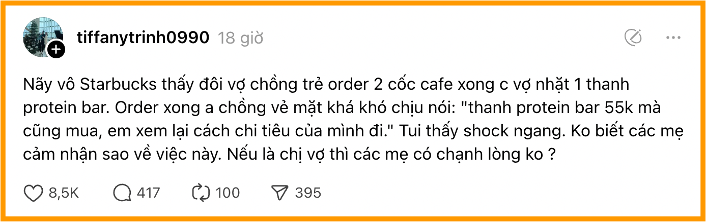 Vào Starbucks gọi ly nước mà chết lặng vì 1 câu nói của chồng- Ảnh 1.