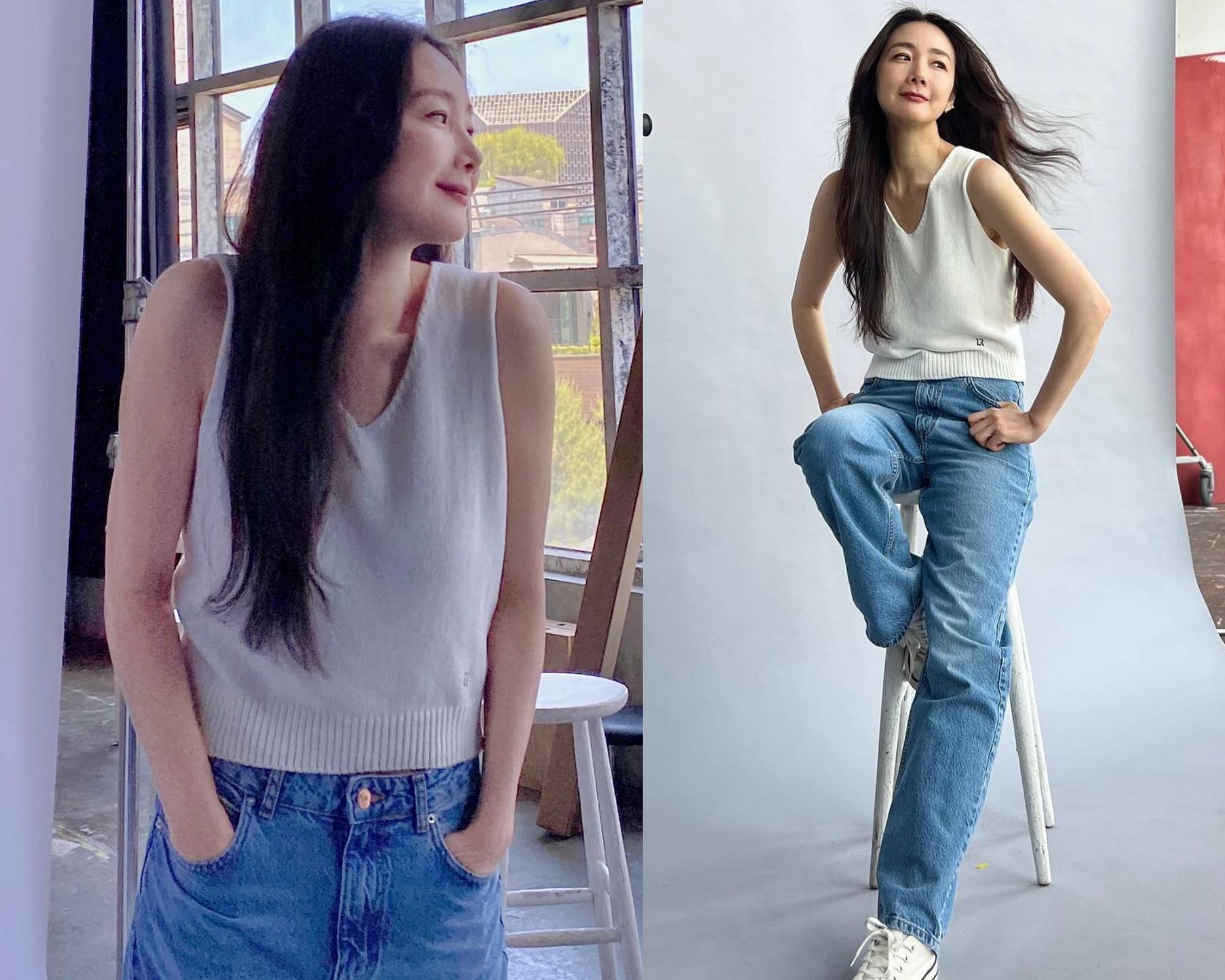 "Nữ hoàng nước mắt" Choi Ji Woo đam mê mặc quần jeans, bảo sao quá trẻ trung và năng động ở tuổi 50- Ảnh 7.