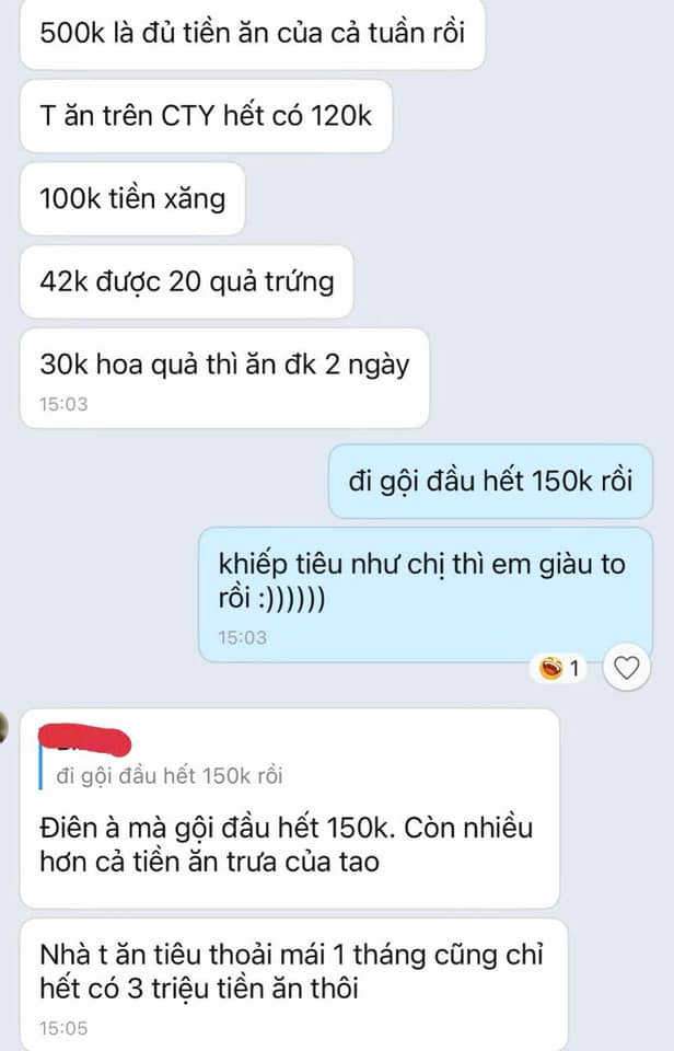 Đoạn chat “một lần gội đầu hết 150k” khiến dân mạng dậy sóng: Hóa ra khác biệt giữa người có nhà có xe và người “chưa có gì” là thế này!- Ảnh 1.