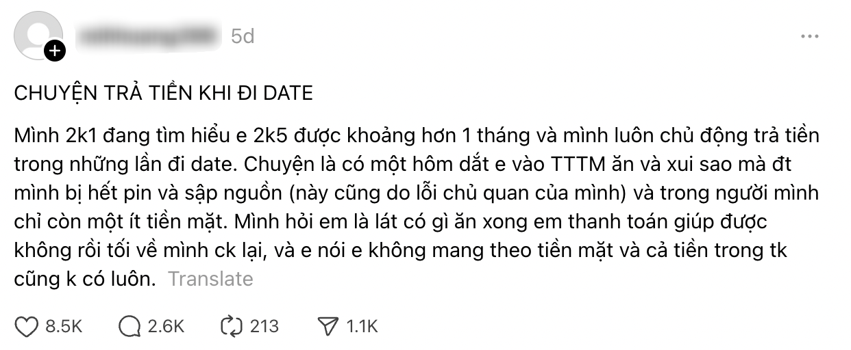 Buổi đi date của nữ sinh 2k5 và chàng trai 2k1 làm cõi mạng thở dài: Tôi không còn từ gì để tả!- Ảnh 1.