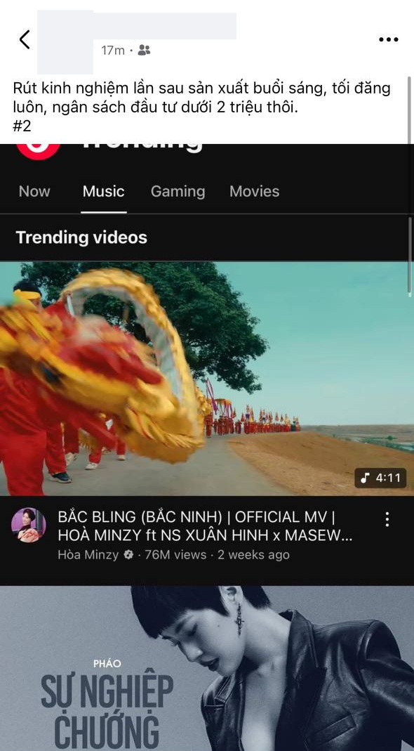 Bài rap diss viết trong 1 buổi sáng, chi phí dưới 2 triệu tiến thẳng Top 1 Trending, lật đổ Bắc Bling của Hòa Minzy- Ảnh 4.