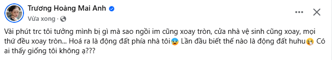 Dàn sao Việt hoang mang vì động đất: Bùi Công Nam kinh hoàng tháo chạy, cảnh tượng rung lắc bên trong nhà 1 sao nữ gây sợ hãi- Ảnh 4. Dàn sao Việt hoang mang vì động đất: Bùi Công Nam kinh hoàng tháo chạy, cảnh tượng rung lắc bên trong nhà 1 sao nữ gây sợ hãi- Ảnh 4.