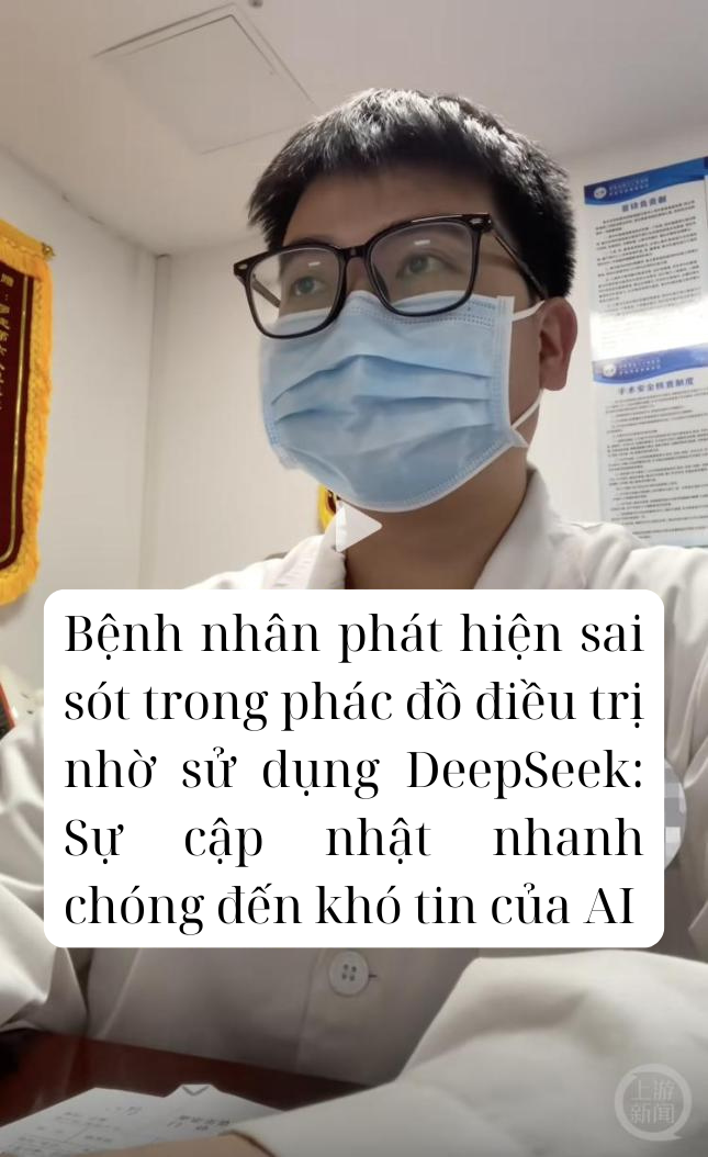 Bệnh nhân hỏi DeepSeek cách chữa bệnh, “chất vấn” ngược bác sĩ: AI cập nhật nhanh đến mức nào?- Ảnh 1. Bệnh nhân hỏi DeepSeek cách chữa bệnh, “chất vấn” ngược bác sĩ: AI cập nhật nhanh đến mức nào?- Ảnh 1.