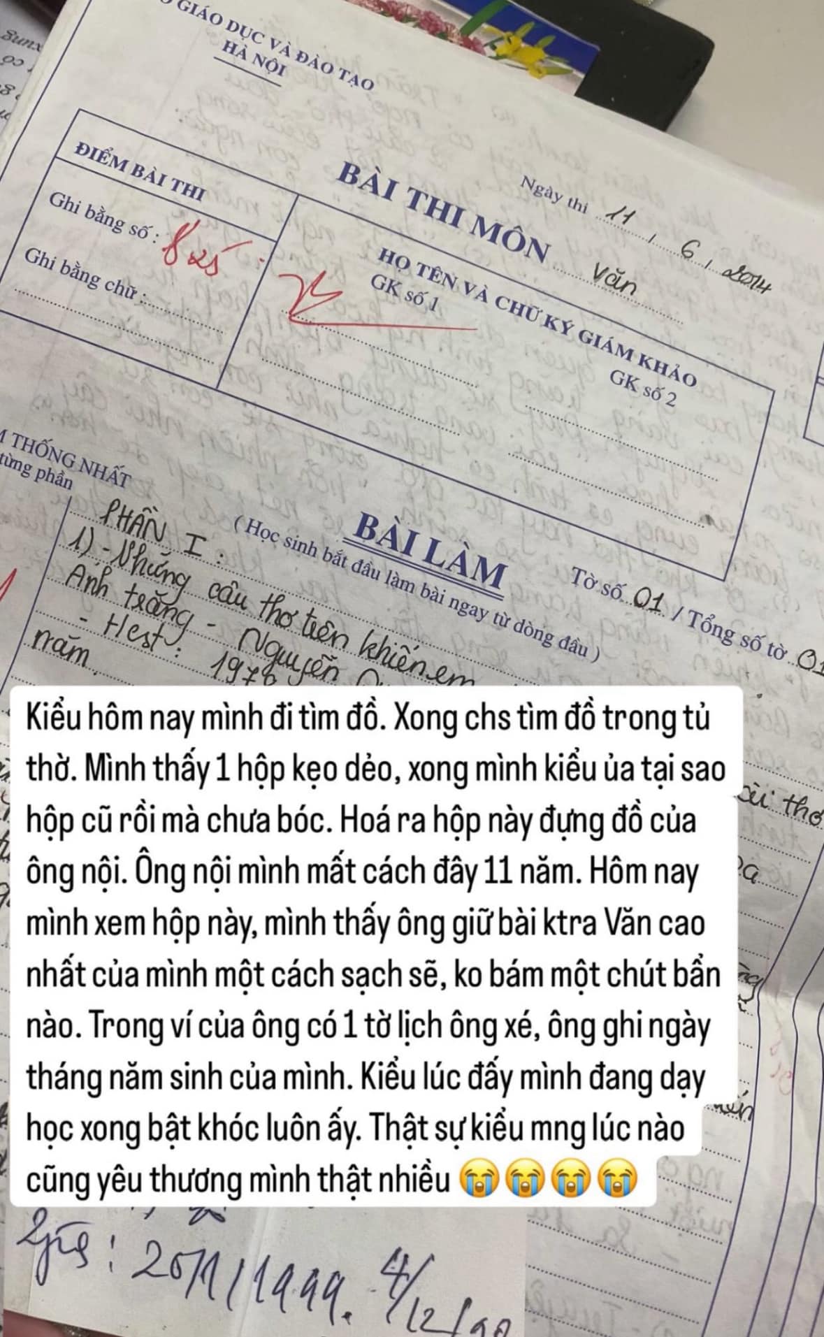 T&igrave;m đồ trong tủ thờ ph&aacute;t hiện 1 chiếc hộp cũ, c&ocirc; g&aacute;i bật kh&oacute;c khi thấy tờ giấy với d&ograve;ng chữ viết tay, h&eacute; lộ b&iacute; mật giấu k&iacute;n suốt 11 năm- Ảnh 1.