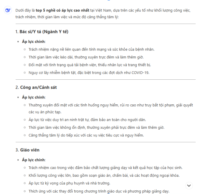 Hỏi ChatGPT và DeepSeek "Nghề nào áp lực nhất?": 2 công cụ AI đều liệt kê 3 nghề mới được Quốc Hội tăng lương, có nghề đi học còn nhận trợ cấp gần 4 triệu/tháng- Ảnh 2.