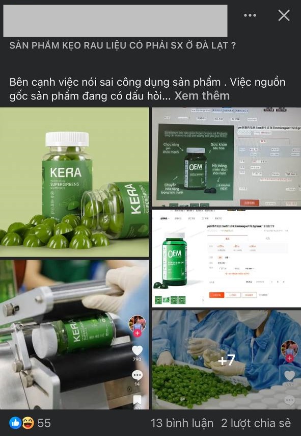 Kẹo rau KERA lên tiếng cực căng khi bị 