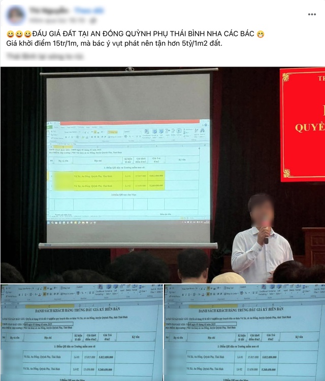 Người đ&agrave;n &ocirc;ng trả gi&aacute; hơn 5 tỷ đồng/m2 đất ở Th&aacute;i B&igrave;nh: Th&ocirc;ng tin bất ngờ về người trả gi&aacute;- Ảnh 1.