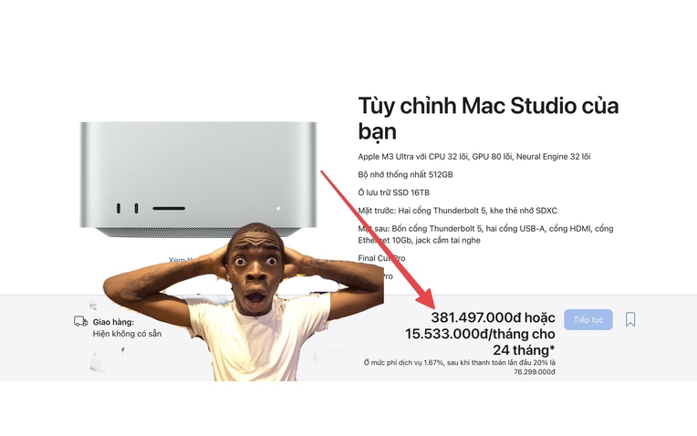 Xem thử giá Mac Studio bản 