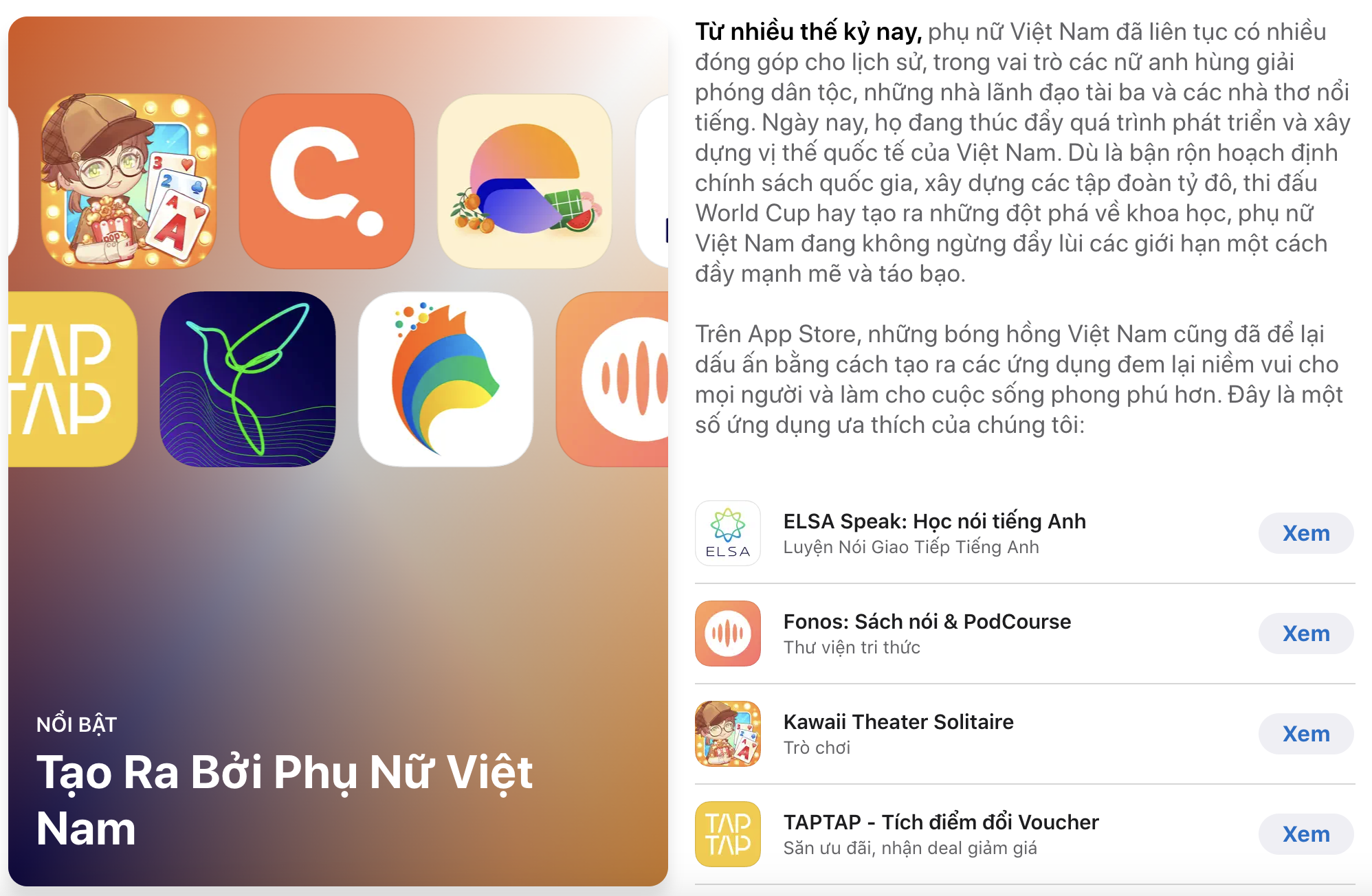 Apple vinh danh loạt ứng dụng của phụ nữ Việt Nam- Ảnh 1.