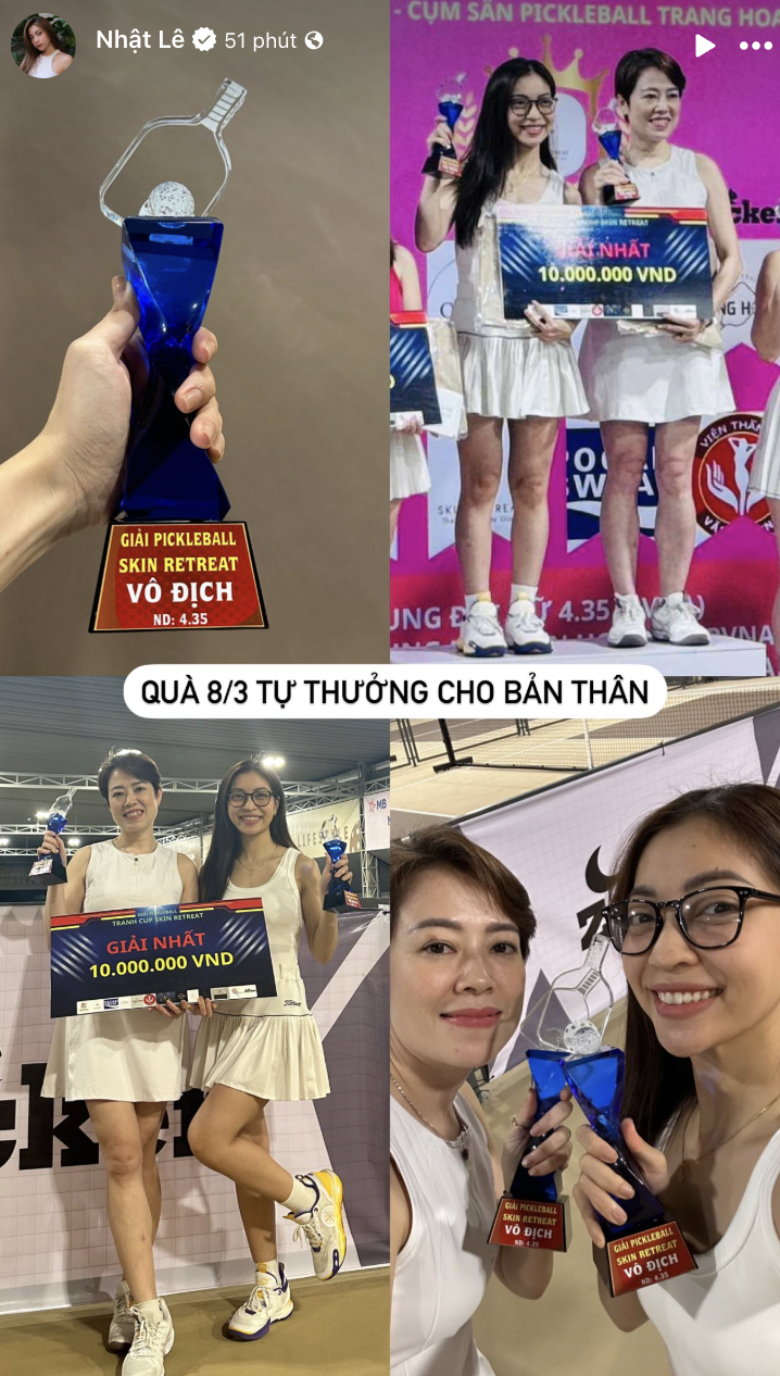 Không có filter kéo chân, trắng da, hot girl Nhật Lê lộ nhan sắc thật trên sân pickleball, khác xa ảnh tự đăng- Ảnh 1.