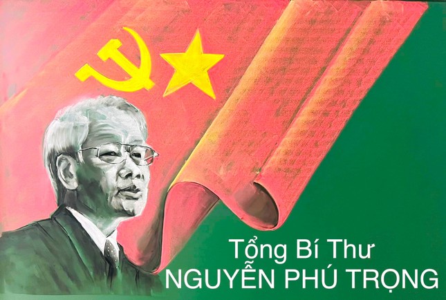 Thầy gi&aacute;o t&aacute;i hiện khoảnh khắc lịch sử tr&ecirc;n bảng đen đẹp như tranh- Ảnh 4.