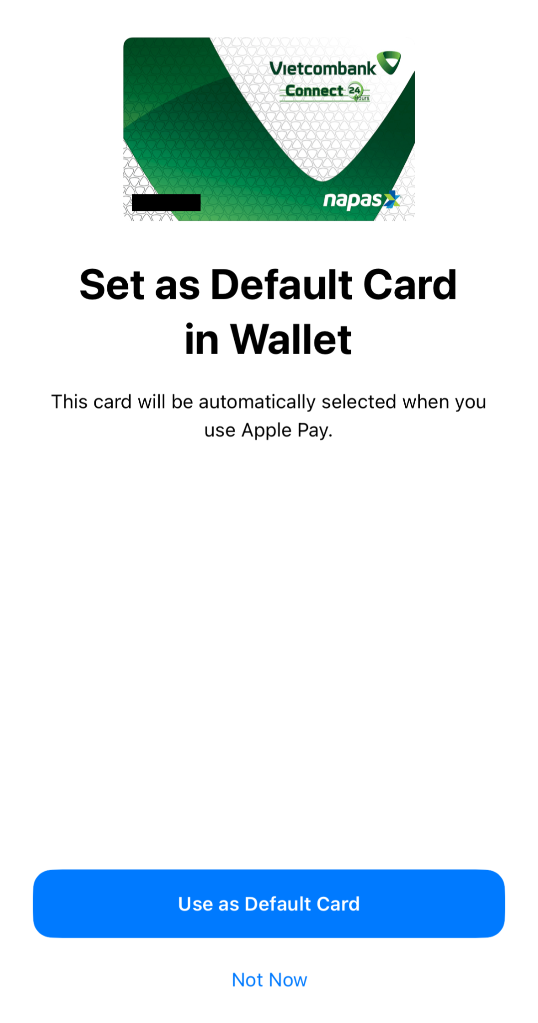 Hướng dẫn k&iacute;ch hoạt Apple Pay với thẻ nội địa Vietcombank, thao t&aacute;c đơn giản!- Ảnh 5.