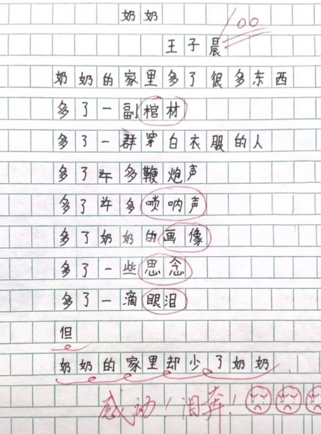 Học sinh tiểu học tả "nhà của bà nội": Có rất nhiều thứ nhưng lại mất đi 1 thứ, giáo viên đọc xong nước mắt chảy từng hàng- Ảnh 1.