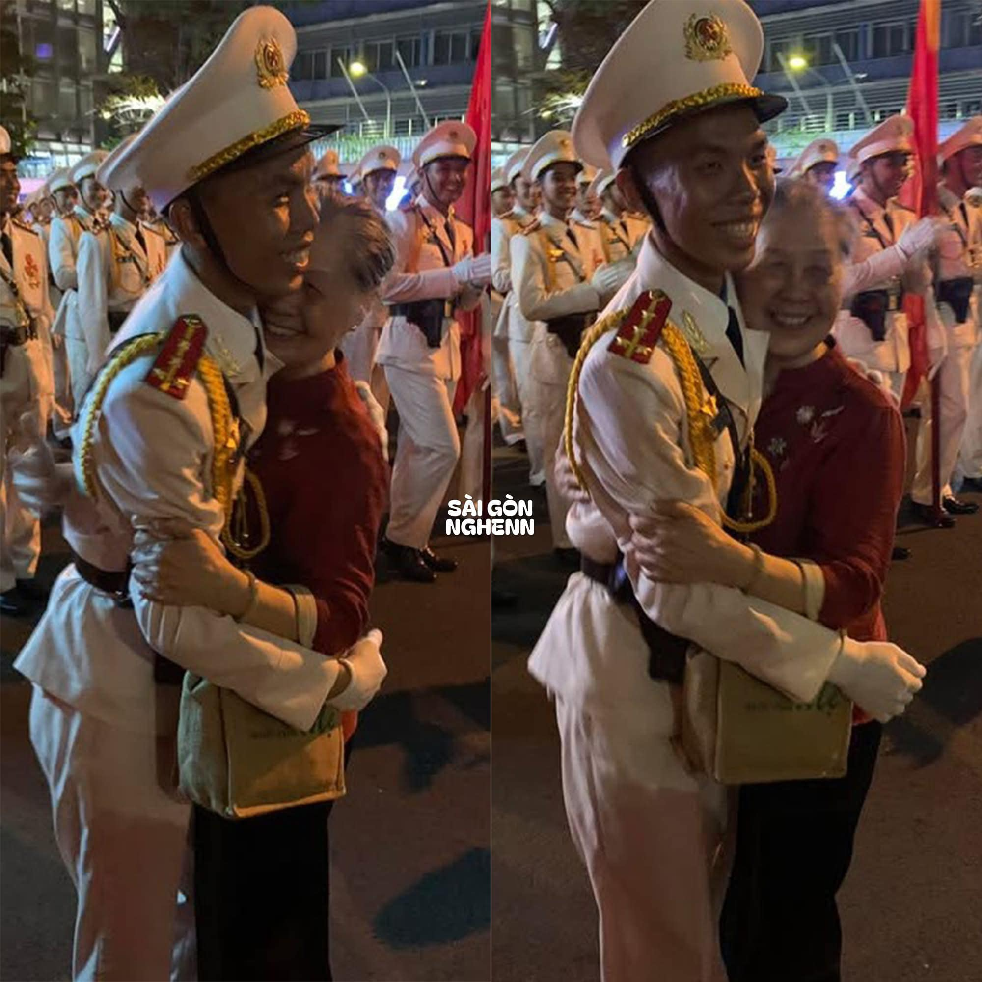 Tình cờ gặp 1 người đặc biệt khi đang hợp luyện diễu binh, ánh mắt của chiến sĩ làm cả triệu người 