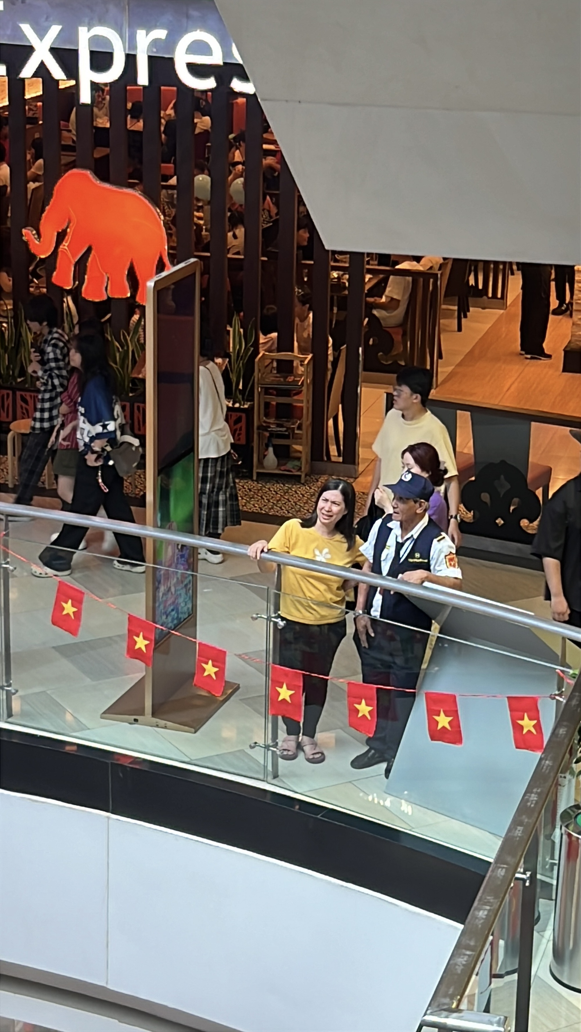 Khung cảnh Vạn Hạnh Mall ngày lễ tóm gọn trong 1 từ, bảo vệ sát sao nhắc nhở khách không đến gần ban công- Ảnh 11.
