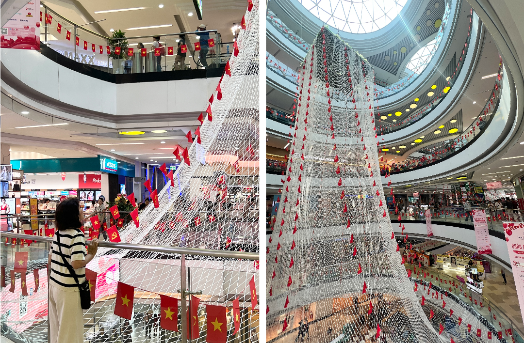 Khung cảnh Vạn Hạnh Mall ngày lễ tóm gọn trong 1 từ, bảo vệ sát sao nhắc nhở khách không đến gần ban công- Ảnh 8.