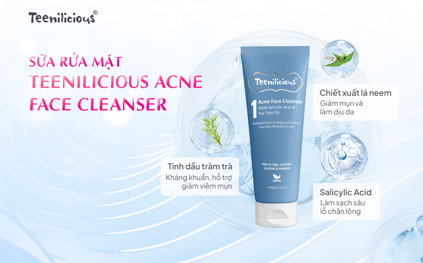 Lọt vào top sản phẩm thịnh hành trên TikTok, sữa rửa mặt Teenilicious Acne Face Cleanser khiến giới skincare phát cuồng- Ảnh 2. Lọt vào top sản phẩm thịnh hành trên TikTok, sữa rửa mặt Teenilicious Acne Face Cleanser khiến giới skincare phát cuồng- Ảnh 2.