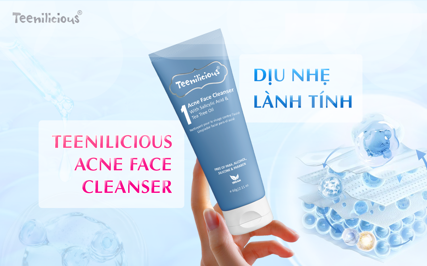 Lọt vào top sản phẩm thịnh hành trên TikTok, sữa rửa mặt Teenilicious Acne Face Cleanser khiến giới skincare phát cuồng- Ảnh 4. Lọt vào top sản phẩm thịnh hành trên TikTok, sữa rửa mặt Teenilicious Acne Face Cleanser khiến giới skincare phát cuồng- Ảnh 4.