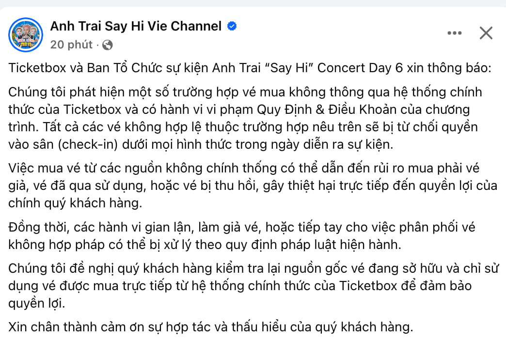 Thông báo khẩn từ Anh Trai Say Hi: Nhiều khán giả bị từ chối vào sân- Ảnh 1.