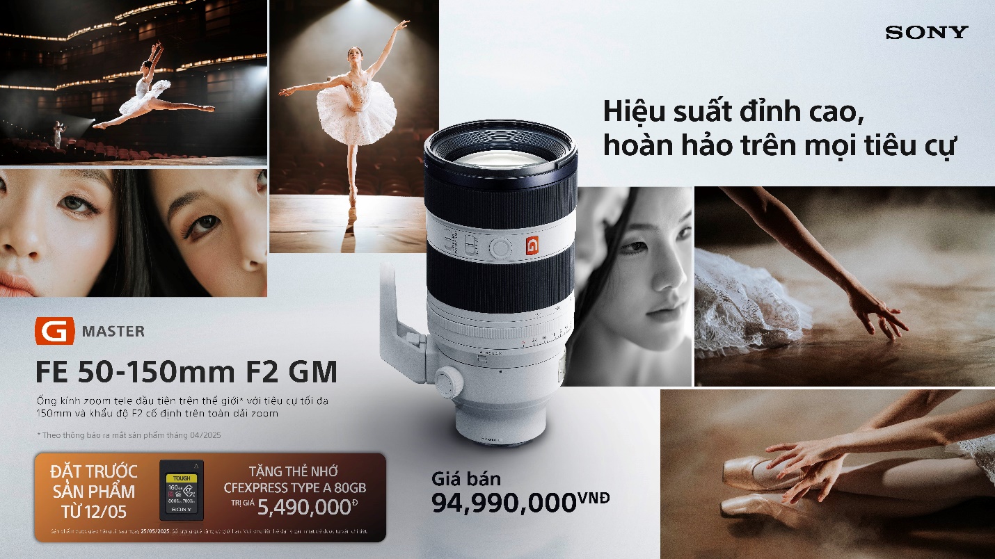 Sony ra mắt FE 50-150MM F2 GM: Ống kính zoom tele F2 dành cho nhiếp ảnh và quay phim chuyên nghiệp- Ảnh 5.