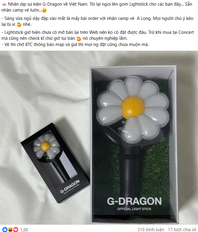 Lightstick G-Dragon phi mã hơn giá vàng, fan Việt điên cuồng MUA!- Ảnh 9.