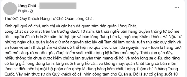 Xuất hiện tấm băng rôn viết 4 dòng trước quán Lòng Chát TP.HCM, cảnh tượng bên trong mới sốc- Ảnh 3.