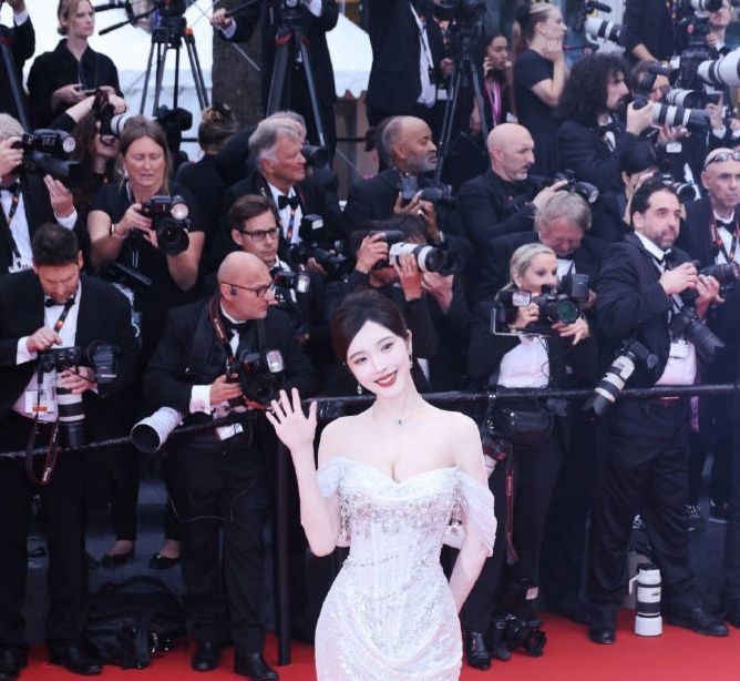 Sao Trung Quốc mặc hở bị bảo vệ mời rời khỏi thảm đỏ Cannes- Ảnh 4.